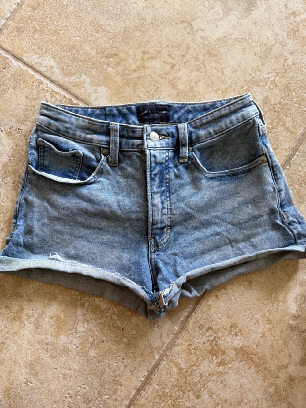 Lucky Brand Light Blue Denim High Rise Shorts